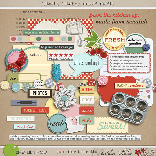 Kitschy Kitchen Mixed Media by Sahlin Studio and Jennifer Barrette