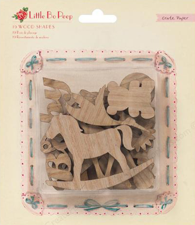 Crate Paper Embellishments Little Bo Peep Wood Veneer ShapesC