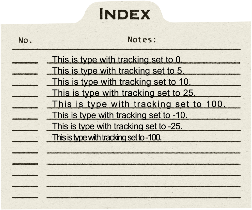 Tracking example notecard