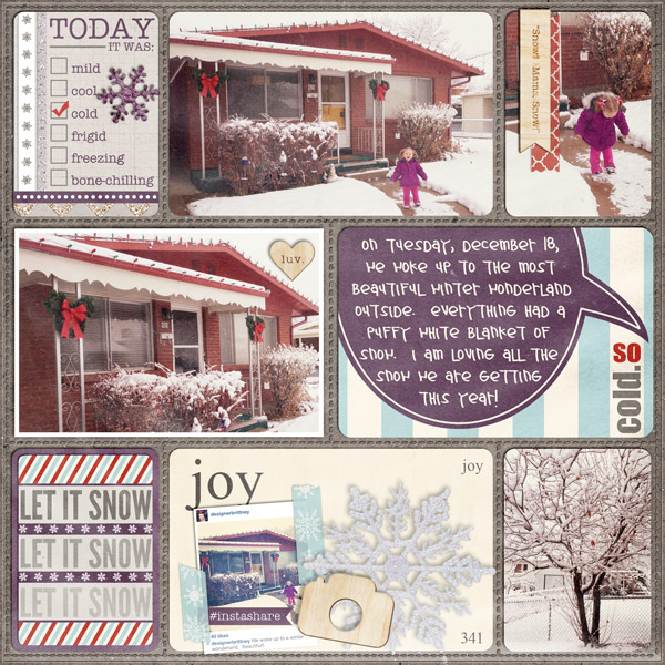 britt - inspirational scrapbook layout