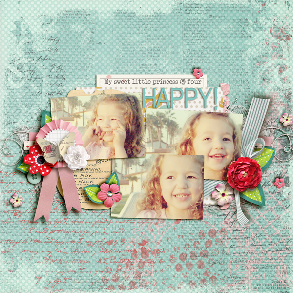 digital scrapbook layout inspiration