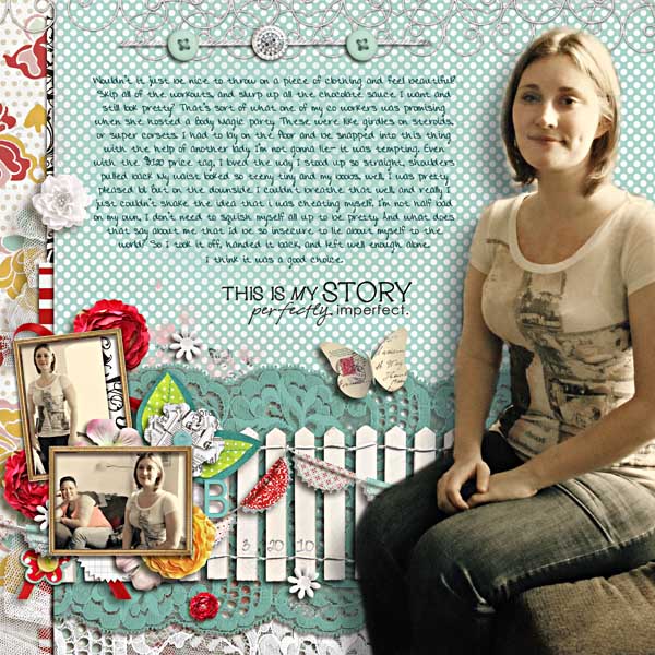 digital scrapbook layout inspiration