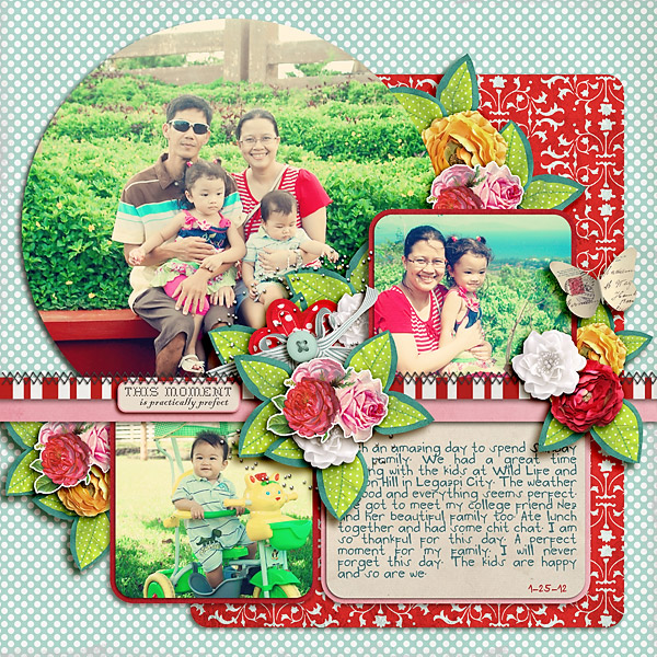 digital scrapbook layout inspiration