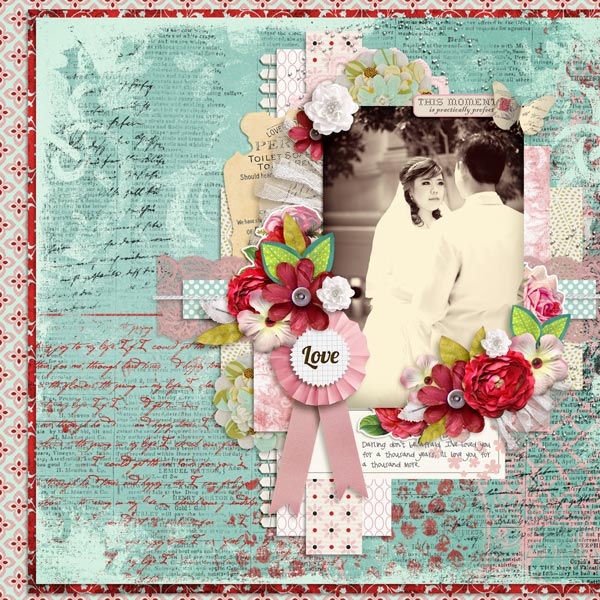 digital scrapbook layout inspiration