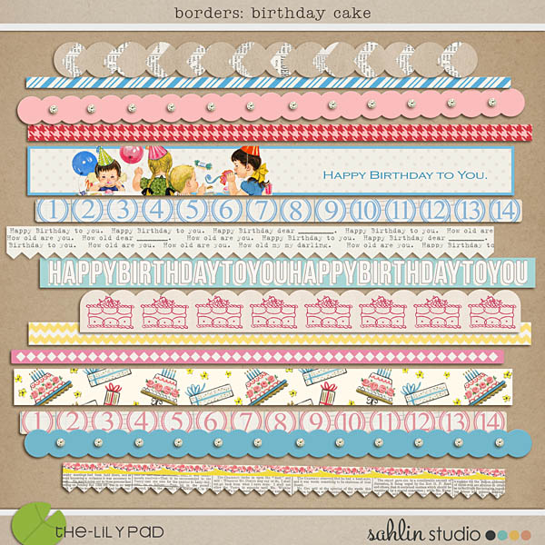 birthday cake: borders by sahlin studio