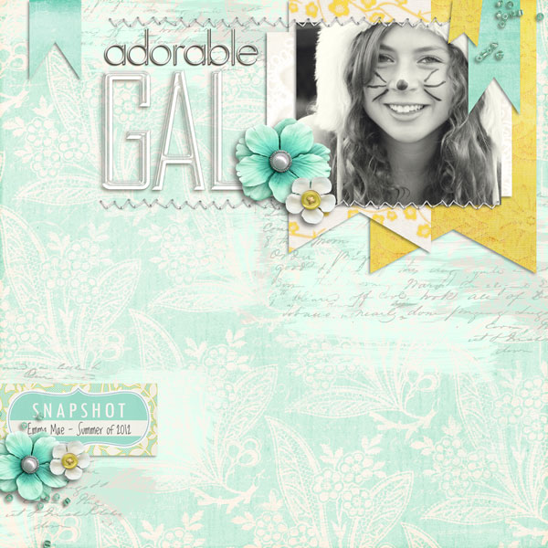 digital scrapbook layout inspiration