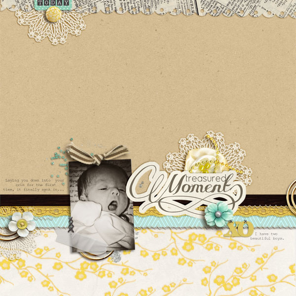 digital scrapbook layout inspiration