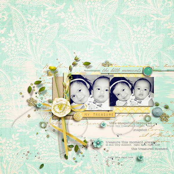 digital scrapbook layout inspiration