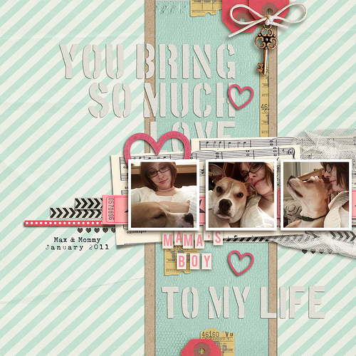 digital scrapbook layout inspiraiton by breeoxd