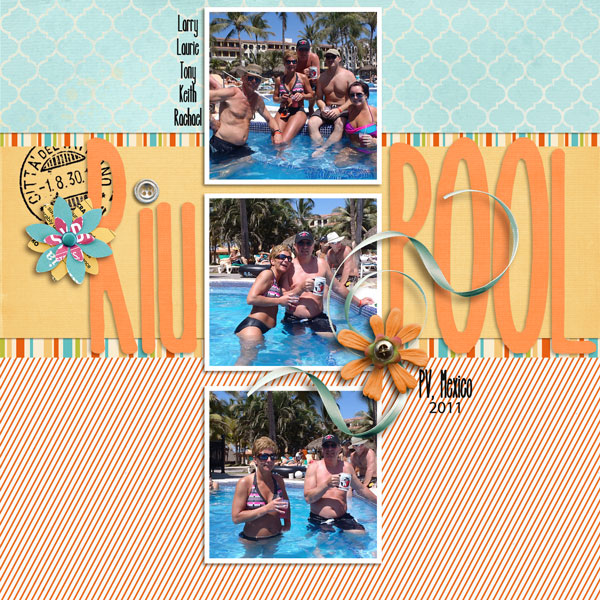 digital scrapbook layout inspiraiton by lor