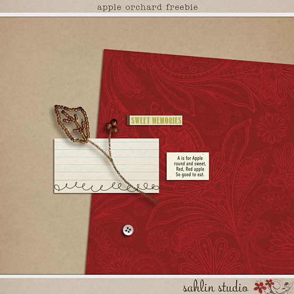 Apple Orchard Freebie by Sahlin Studio