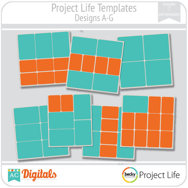 Project Life Templates Designs A-G