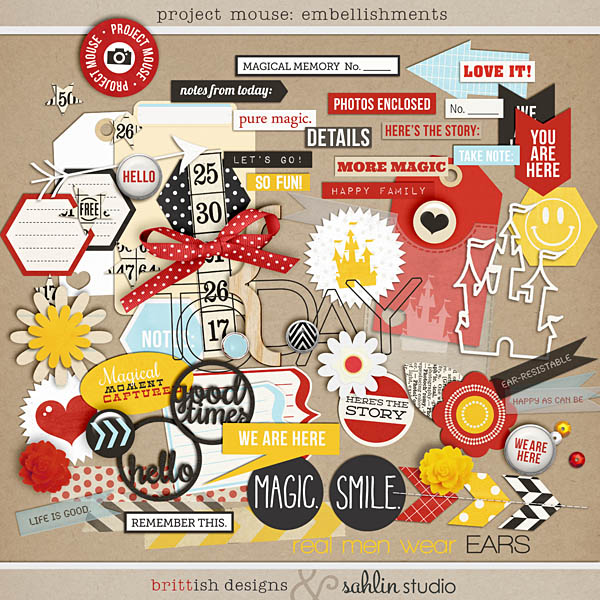 Sahlin Studio, Digital Scrapbooking DesignsProject Mouse: Washi Tape -  Sahlin Studio