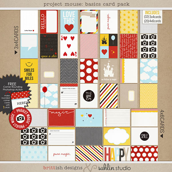 project mouse (days): washi tape by britt-ish designs and sahlin studio -  Scrapbook your magical memories with pocket styled memory keeping systems.