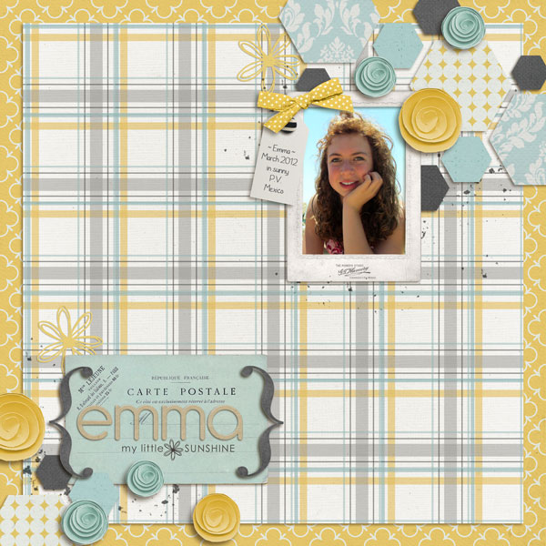 digital scrapbook layout inspiration by Lor