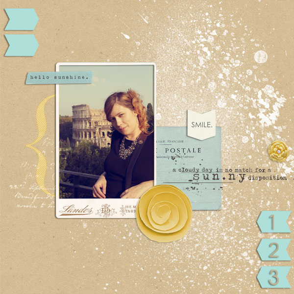 digital scrapbook layout inspiration by dul