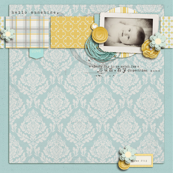 digital scrapbook layout inspiration by sucali