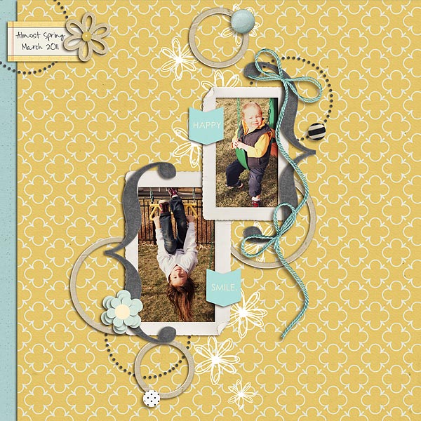 digital scrapbook layout inspiration by sunshinetk