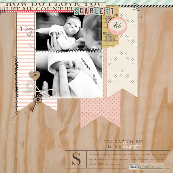 digital scrapbook layout inspiration by designerbrittney