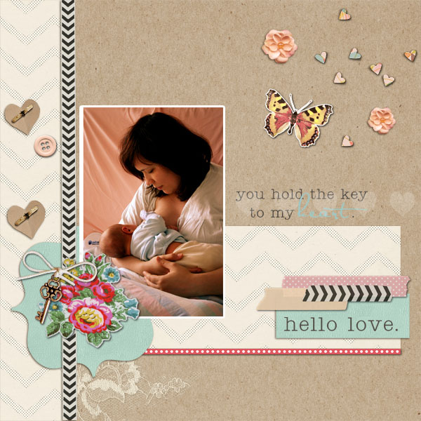 digital scrapbook layout inspiration by dul