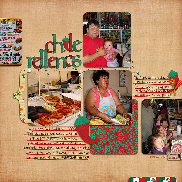 Digital Scrapbook Page created by kv2av featuring Taste of Mexico by Sahlin Studio & Britt-ish Designs