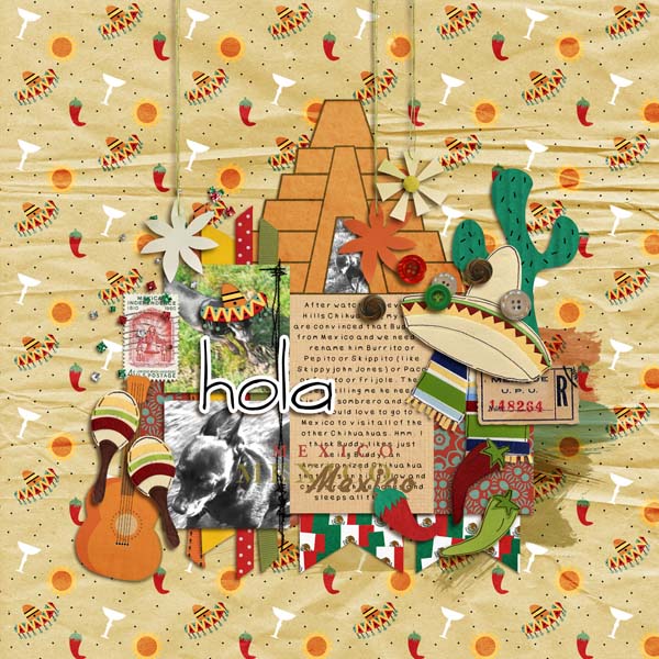 Digital Scrapbook Page created by mom2da3ks featuring Taste of Mexico by Sahlin Studio & Britt-ish Designs