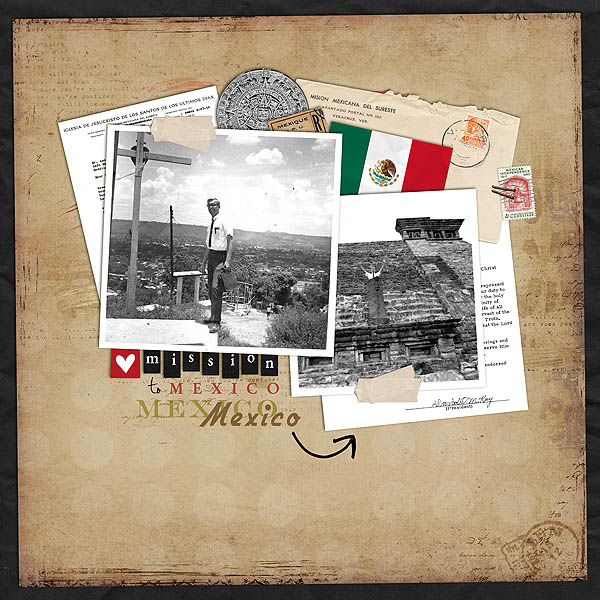 Digital Scrapbook Page featuring Taste of Mexico by Sahlin Studio & Britt-ish Designs - 2