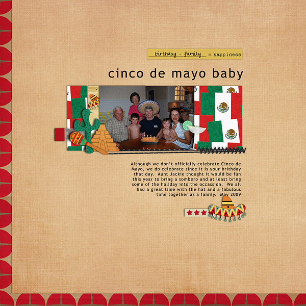 Digital Scrapbook Page featuring Taste of Mexico by Sahlin Studio & Britt-ish Designs - 5