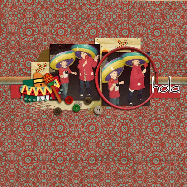 Digital Scrapbook Page featuring Taste of Mexico by Sahlin Studio & Britt-ish Designs - 6