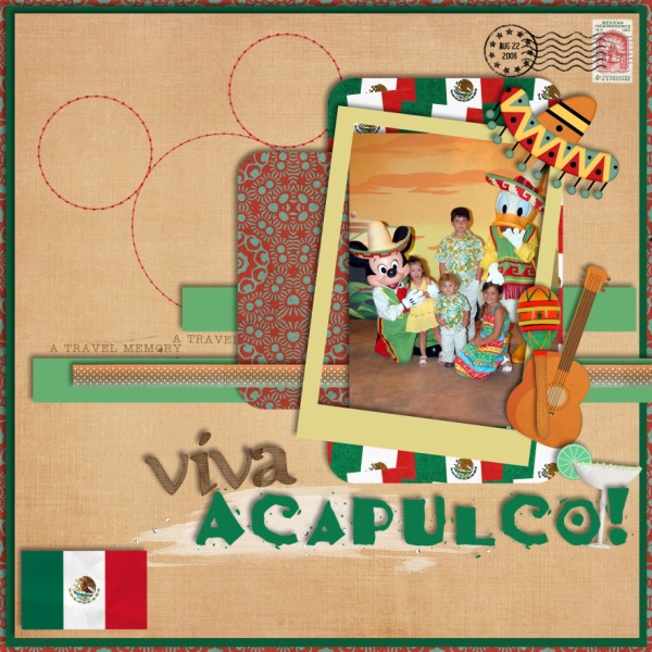 Digital Scrapbook Page featuring Taste of Mexico by Sahlin Studio & Britt-ish Designs - 7