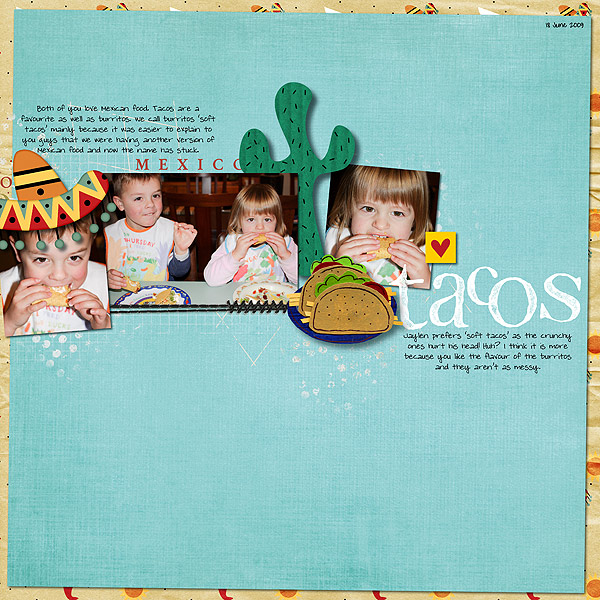 Digital Scrapbook Page featuring Taste of Mexico by Sahlin Studio & Britt-ish Designs - 8