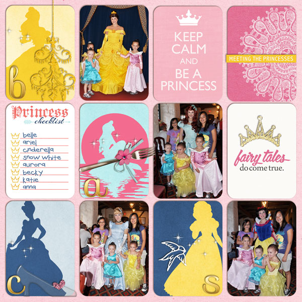 Disney Project Life page created by neeceebee featuring Project Mouse Princess by Sahlin Studio & Britt-ish Designs - 2