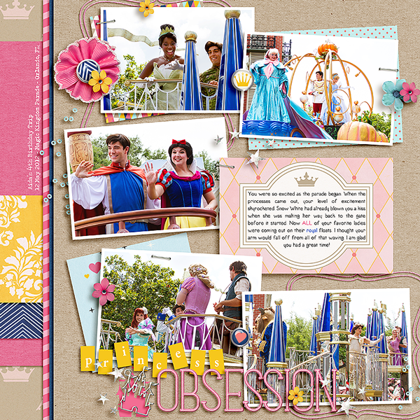 Disney Project Life page created by tronesia featuring Project Mouse Princess by Sahlin Studio & Britt-ish Designs - 1