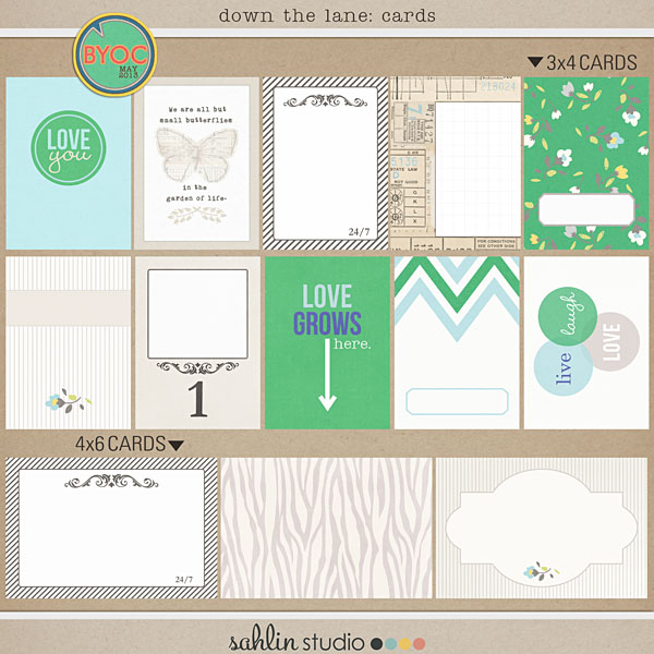 down the lane (journal cards) by sahlin studio