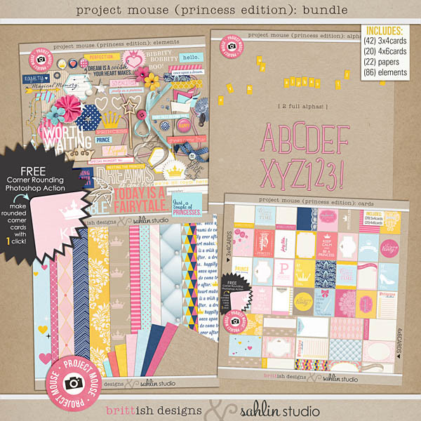 Project Mouse: BUNDLE No. 5 "Princess Edition" by Britt-ish Designs and Sahlin Studio