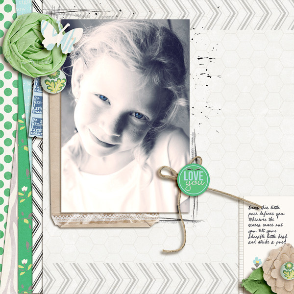 Digital Scrapbook page created by becca1976 featuring Down the Lane by Sahlin Studio