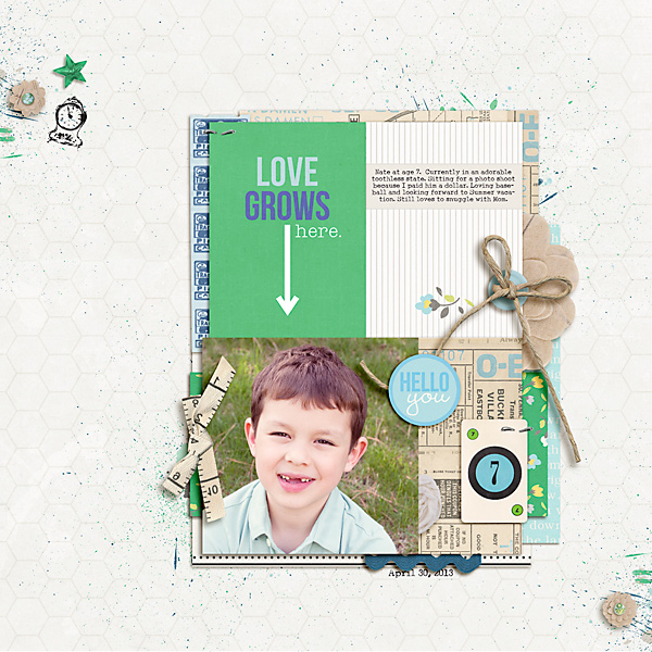 Digital Scrapbook page created by carolee featuring "Down the Lane" by Sahlin Studio