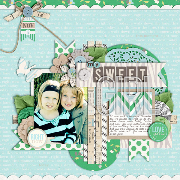 Digital Scrapbook page created by cindys732003 featuring "Down the Lane" by Sahlin Studio