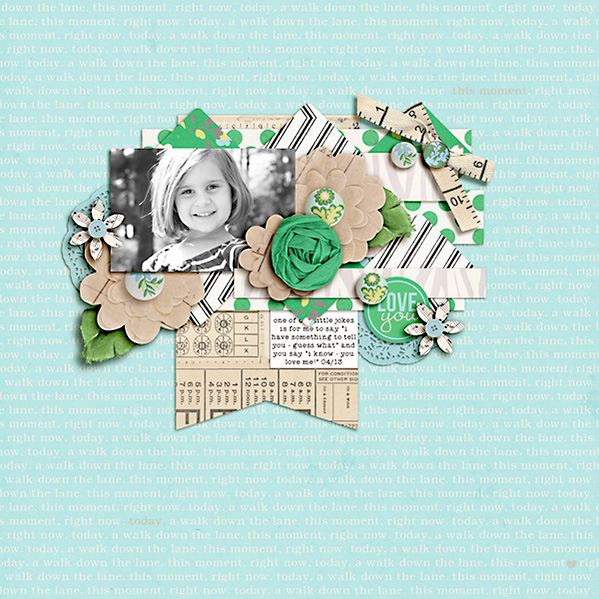 Digital Scrapbook page created by dana featuring Down the Lane by Sahlin Studio