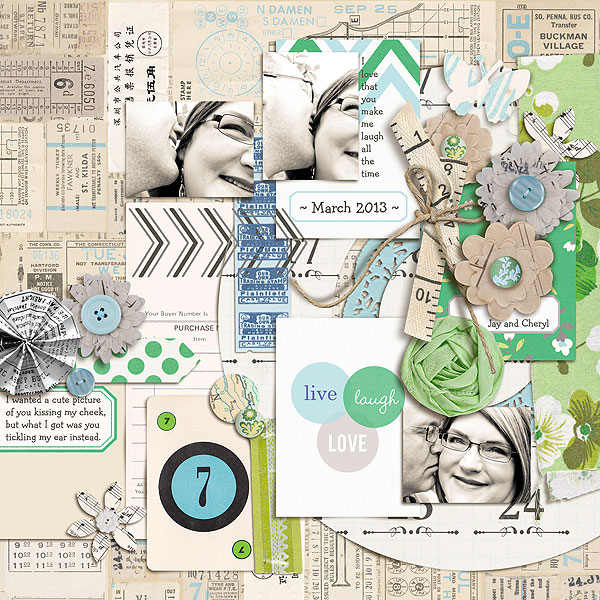 Digital Scrapbook page created by gonewiththewind featuring "Down the Lane" by Sahlin Studio