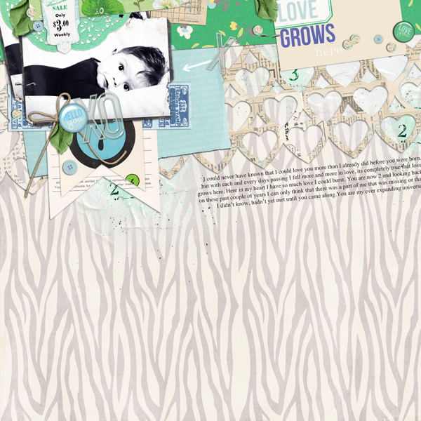 Digital Scrapbook page created by justagirl featuring "Down the Lane" by Sahlin Studio