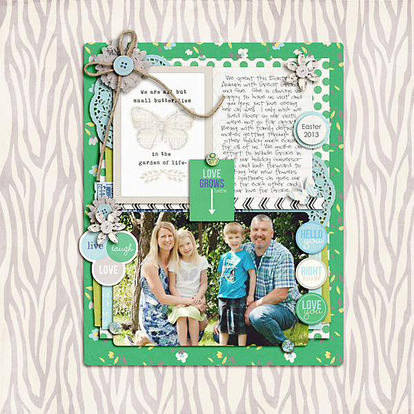 Digital Scrapbook page created by pne123 featuring Down the Lane by Sahlin Studio