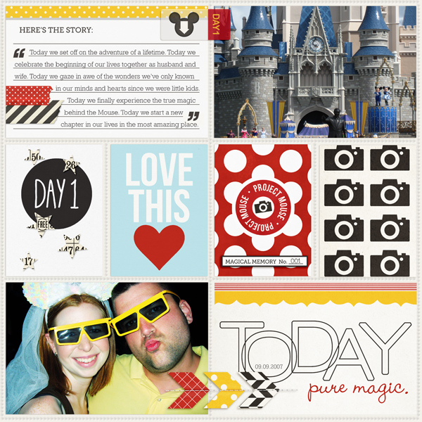 Disney Project Life page created by TeresaVictor featuring Project Mouse by Sahlin Studio & Britt-ish Designs