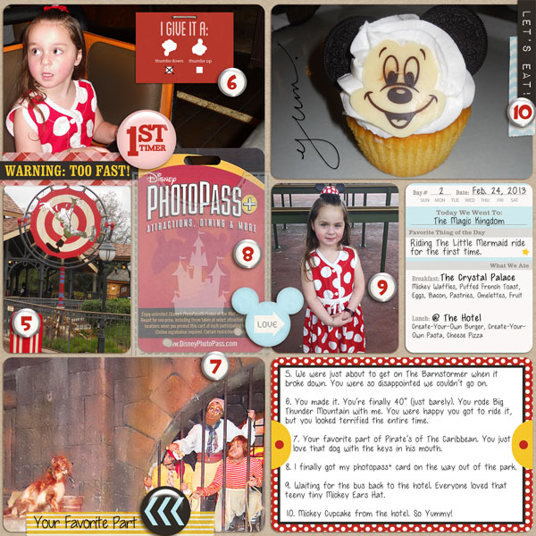 Disney Project Life page created by Trixiefc1985 featuring Project Mouse by Sahlin Studio & Britt-ish Designs