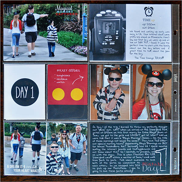 Disney Project Life page created by kristasahlin featuring Project Mouse by Sahlin Studio & Britt-ish Designs