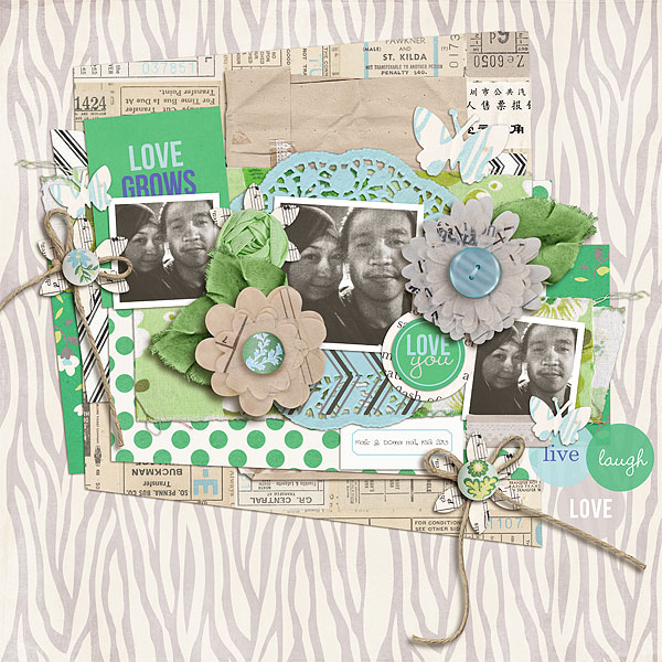 Digital Scrapbook page created by scrappydonna featuring "Down the Lane" by Sahlin Studio