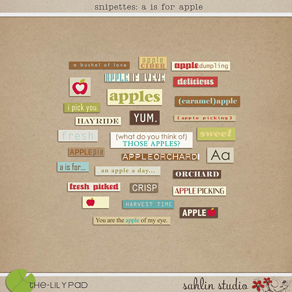 Snipettes: A is for Apple by Sahlin Studio