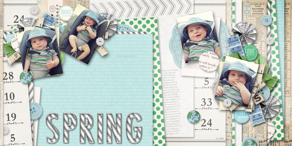 Digital Scrapbook page created by wendy85 featuring "Down the Lane" by Sahlin Studio-full