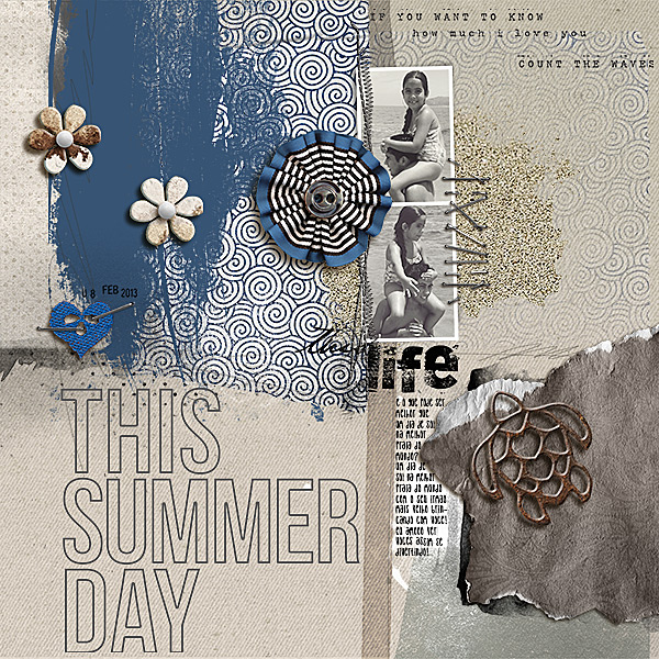 Digital Scrapbook page created by amandaresende featuring "Count the Waves" by Sahlin Studio