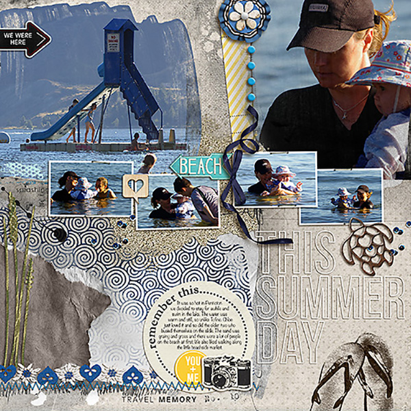 Digital Scrapbook page created by heather prins featuring "Count the Waves" by Sahlin Studio